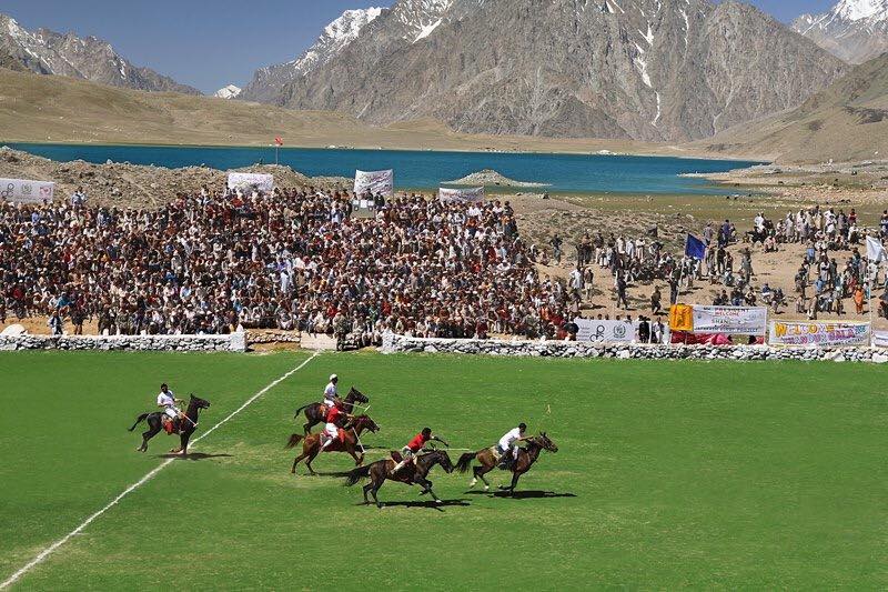 Shandur Festival 4 Horses in Polo Match Shandur Ground