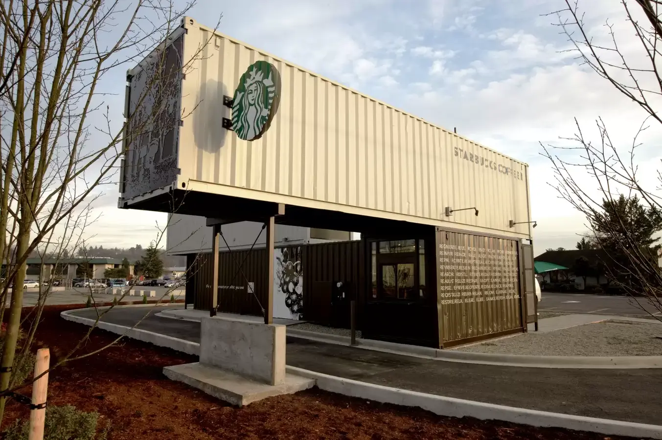 25 Strange Starbucks Stores Around the World 7 Weirdest Starbucks Stores In The World: In a Shipping Container